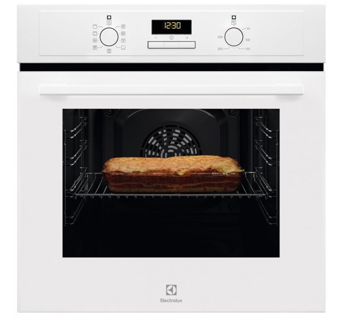 Духова шафа Electrolux електрична, 65л, A, дисплей, конвекція, білий