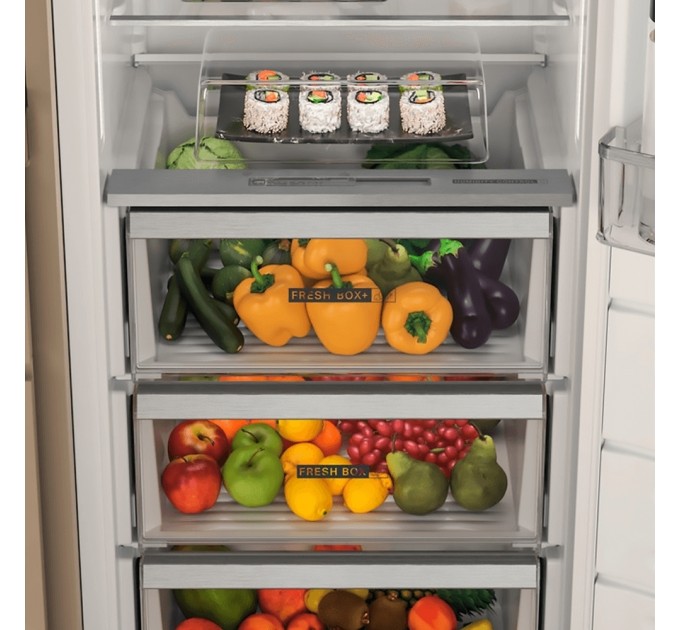 Холодильна камера Whirlpool вбудована, 177x54х54, 314л, А++, ST, інв., білий