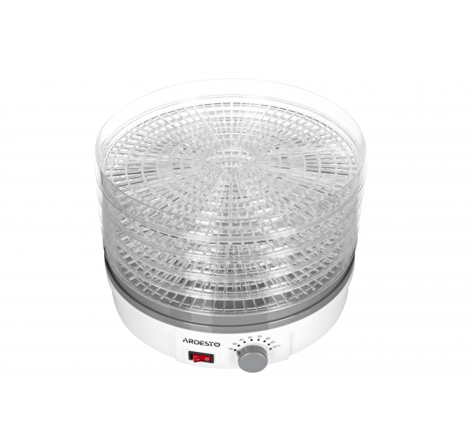 Сушка для продуктов ARDESTO FDB-5320, 245Вт, поддонов -5x3см, диаметр-32см, макс-70°С, рег.темп, пластик, белый