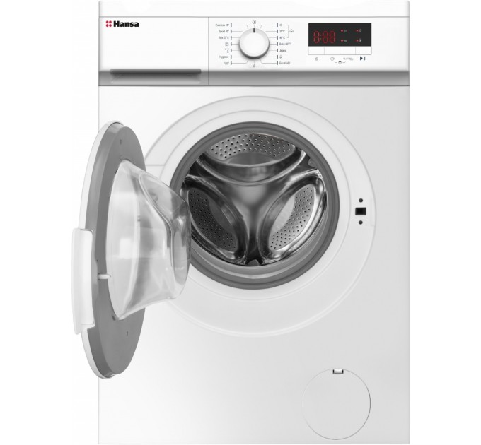 Пральна машина Hansa фронтальна, 8кг, 1400, A++, 57см, дисплей, білий