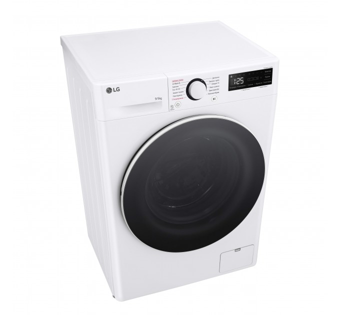 Стирально-сушильная машина LG фронтальная, 9(5)кг, 1200, А, 48см, дисплей, пар, инвертор, белый
