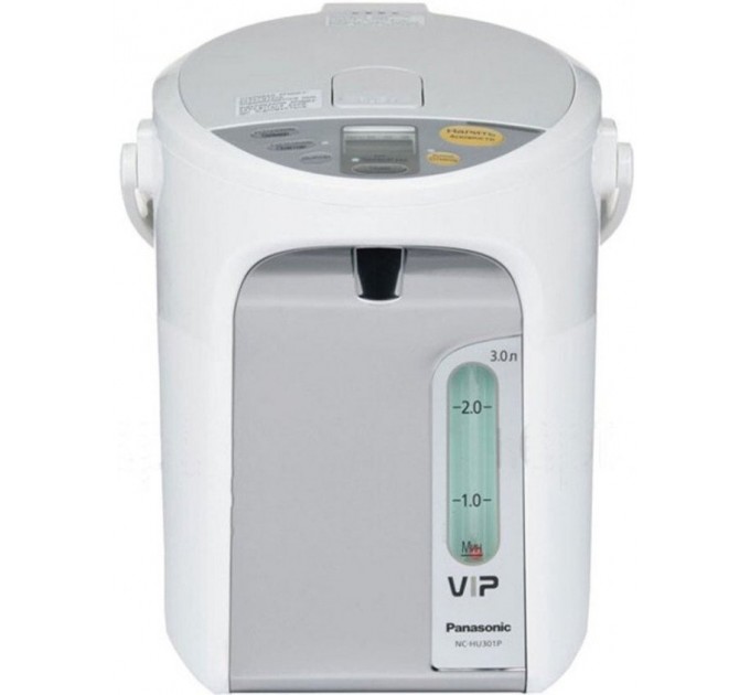 Термопот Panasonic 3л, дисплей, пластик, біло-сірий