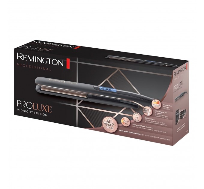 Випрямляч Remington ProLuxe Midnight Edition, 52Вт, темп.режимів-10, 150-230С, дисплей, кераміка, чорний