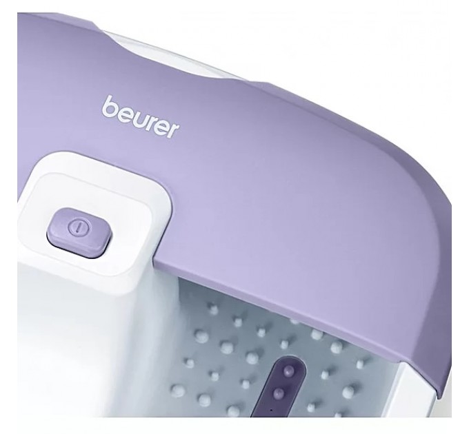 Массажная ванночка Beurer для ног, от сети , 3 режима, поддерж. температуры воды, бело-фиолетовый