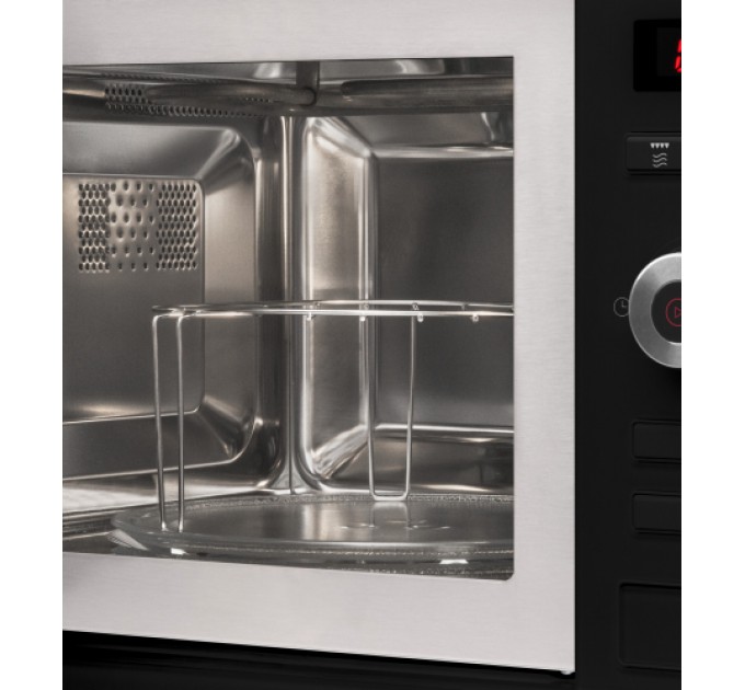 Микроволновая печь Hansa встраиваемая, 20л, электр. управл., 800Вт, гриль, дисплей, откр.кнопкой, черный