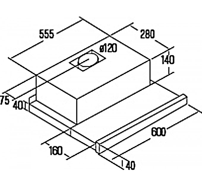 Вытяжка Cata телескопическая, 60см, 360м.куб/ч, TFK 6005, нерж