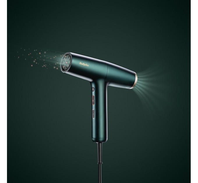 Фен Babyliss Air Power Pro, 1700Вт, 3 режими, дифузор, іоніз-я, хол. обдув, зелений