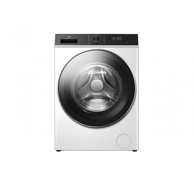 Стиральная машина TCL фронтальная, 8кг, 1400, A+++, 53см, дисплей, пар, инвертор, белый
