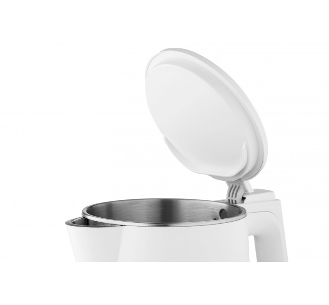 Электрочайник ARDESTO 1.5л, Strix, двойные стенки, глянец, белый