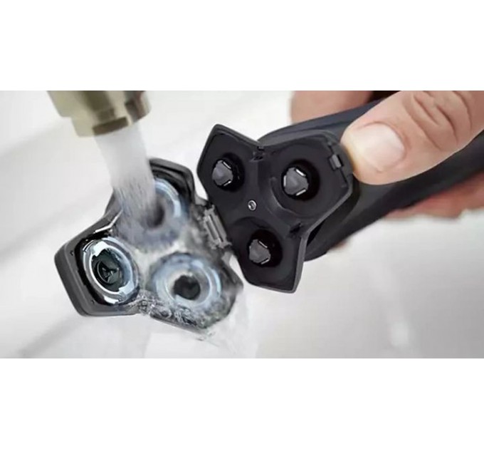 Бритва електр. Philips Series 5000 роторная, 9Вт, бритв.головок-3, Li-Ion, сух.+влажн., триммер, чехол, серый