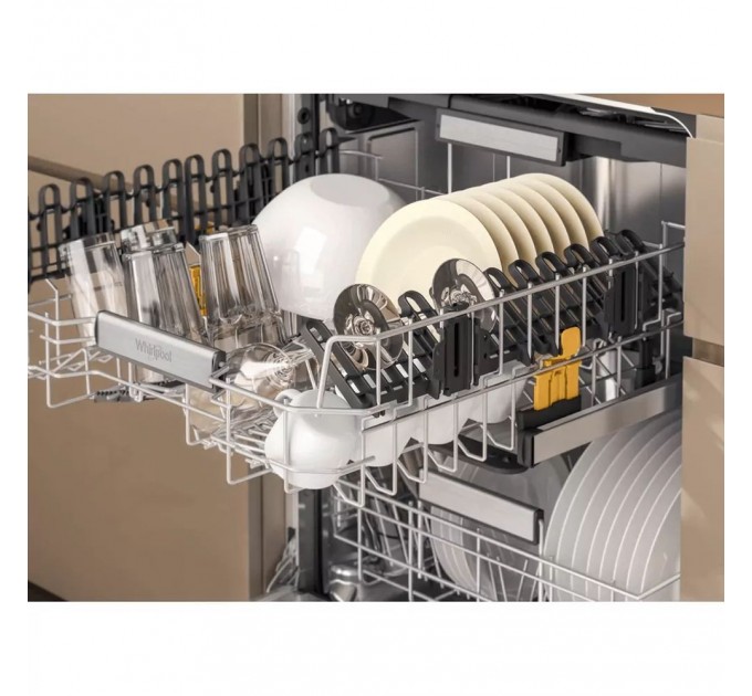Посудомоечная машина Whirlpool встраиваемая, 15компл., A+++, 60см, дисплей, 3я корзина, белый