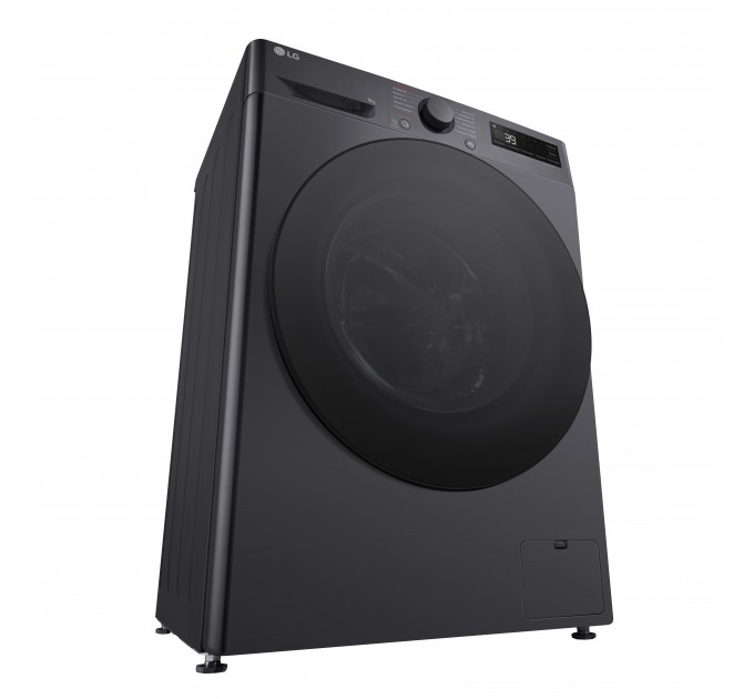 Стиральная машина LG фронтальная, 9кг, 1200, A, 48см, дисплей, пар, инвертор, черный F2Y5FS5J