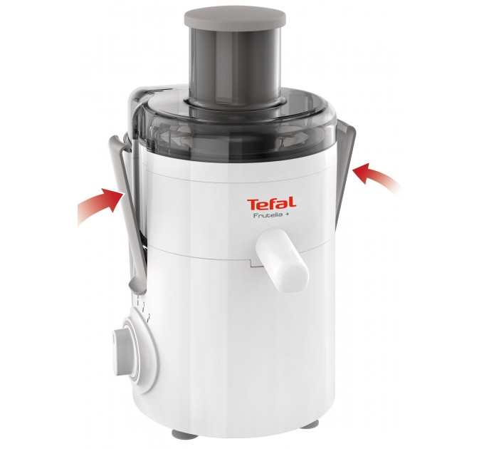 Соковыжималка Tefal Frutelia + центробежная 350Вт, чаша-0.95л, жмых-0.5л, пластик, бело-серый