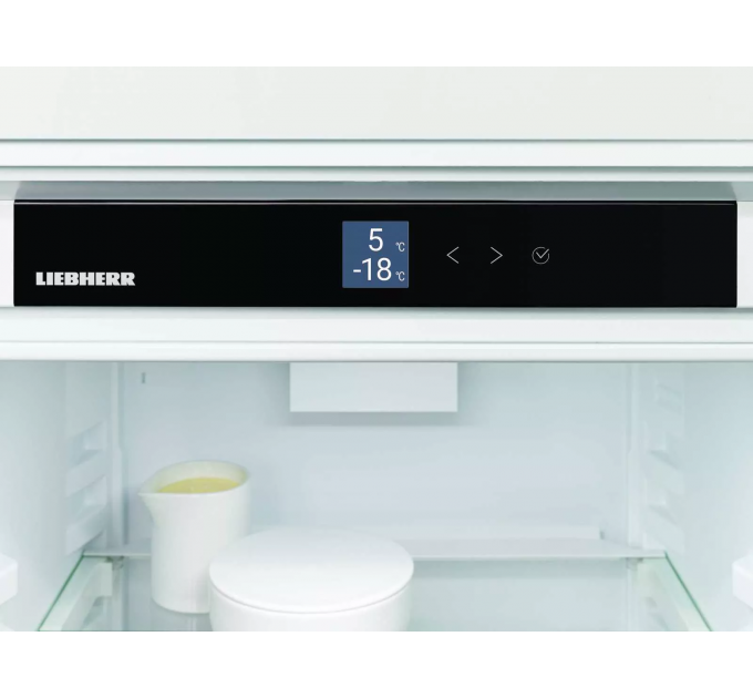 Холодильник Liebherr вбудований з нижн. мороз., 177x54.1х54.5, холод.відд.-182л, мороз.відд.-69л, 2дв., A++, NF, диспл внутр., білий