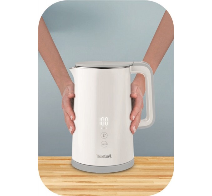 Електрочайник Tefal Sense kettle 1.7л, Strix, з подвійними стінками, 5 темп.реж, чорний