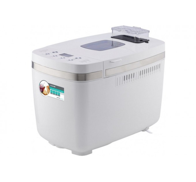 Хлебопечка Gorenje 750Вт, программ-14, макс.вес -1.350кг, форма прямоугольник, пластик, белый