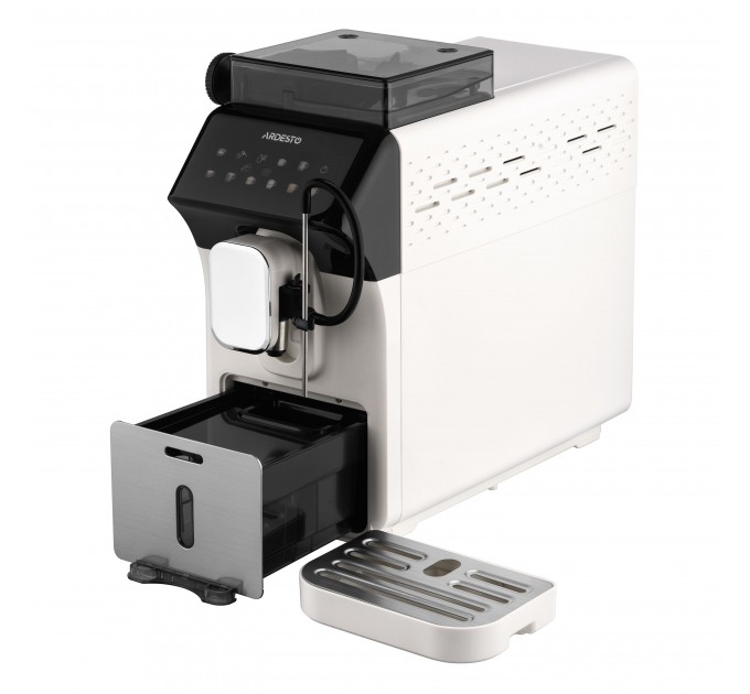 Кавомашина ARDESTO, 2л, зерно, автомат.капуч, дисплей, авторецептів -9, біло-чорний