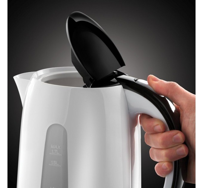 Электрочайник Russell Hobbs My Breakfast 1.7л, пластик, бело-черный
