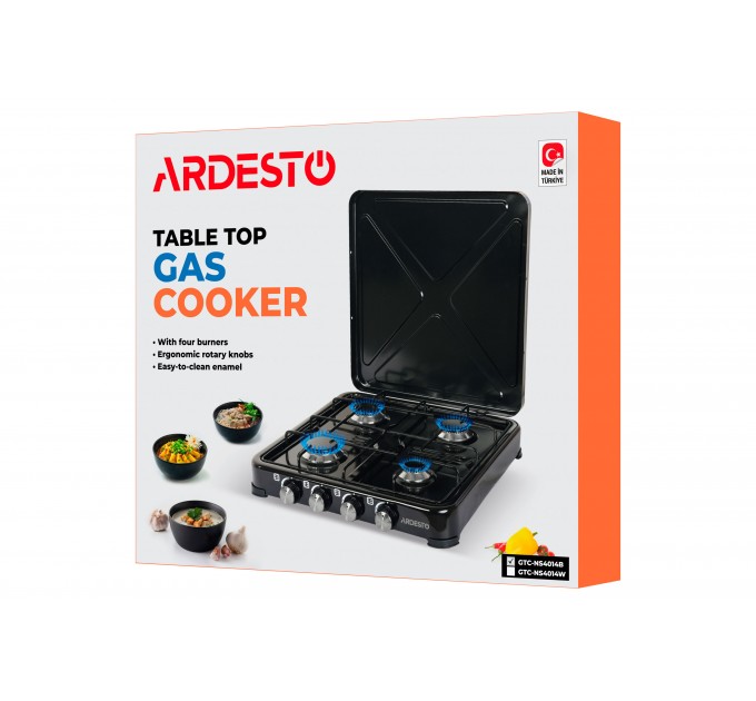 Плитка настольная ARDESTO газовая, тип газа LPG, конф. - 4, черный