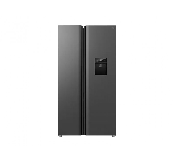 Холодильник TCL SBS, 177х92х74см, холод.отд.-396л, мороз.отд.-192л, 2дв., A++, NF, инв., диспл внешн., зона св-ти, диспенсер, нерж