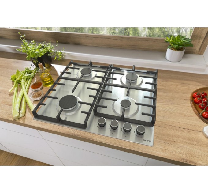 Комплект Gorenje (духовка электрическая BO6737E02XK + варочная поверхность газовая G642ABX), 743550, нерж.