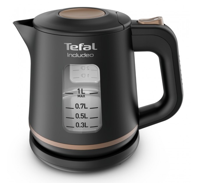 Электрочайник Tefal Includeo 1л, пластик, черный