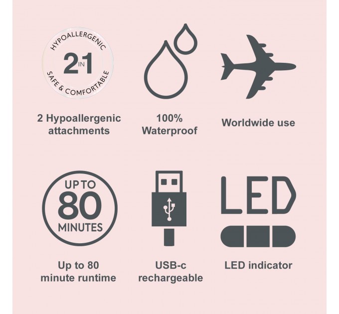 Триммер Remington для носа и ушей и бороды, сеть+акум., насадок-2, сталь, розовый