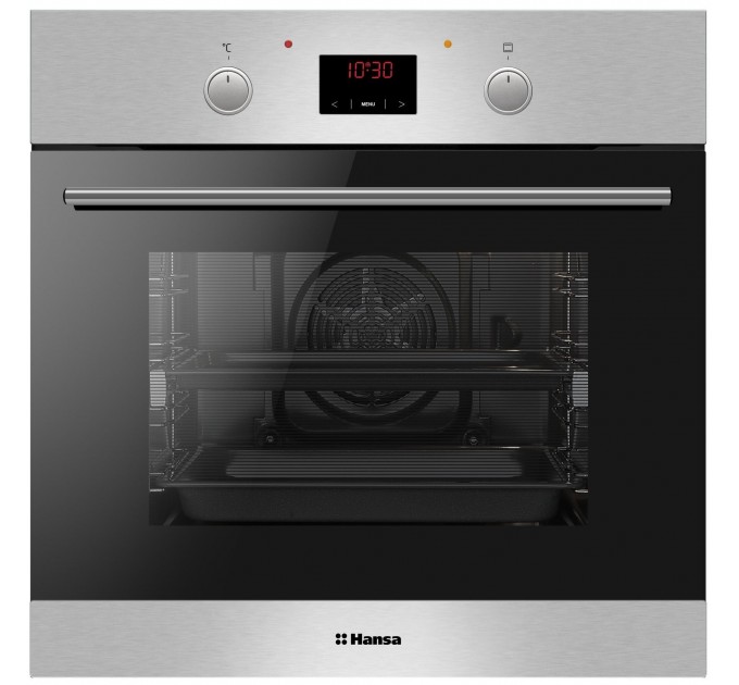 Духовка электр. Hansa, 60см, 65л, A, гриль , эмаль легкой очистки, диспл., телескоп, нерж