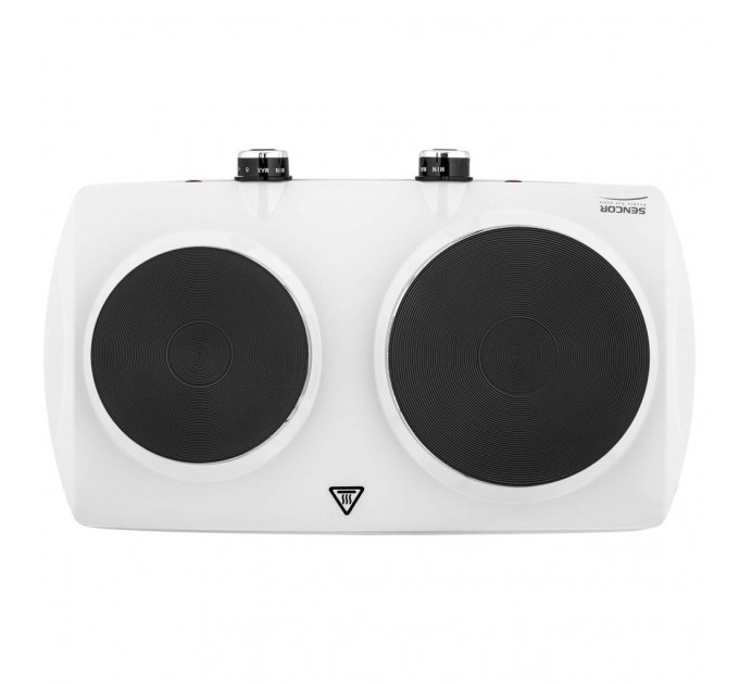 Плитка настольная Sencor электрическая, комф. - 2 на 1.5кВт и 1кВт, 15 и 18 см, управл. - мех., белый