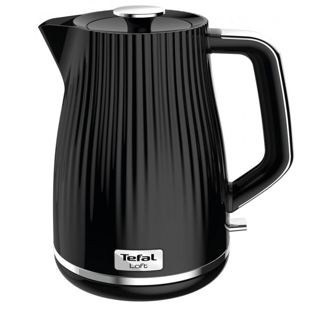 Электрочайник Tefal Loft 1.7л, Strix, пластик, черный