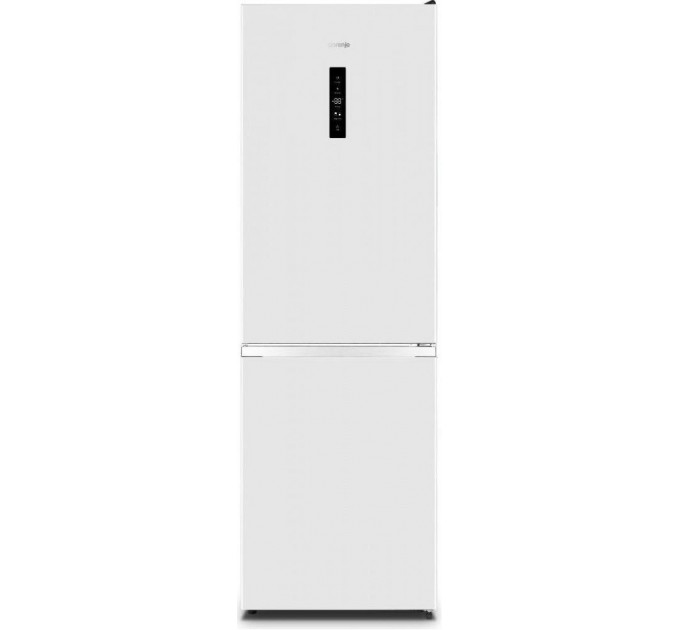 Холодильник Gorenje с нижн. мороз. камерой, 185х60х60см, 2 дв., Х- 207л, М- 93л, A++, NoFrost Plus, Fresh zone, Внешн.диспл, белый