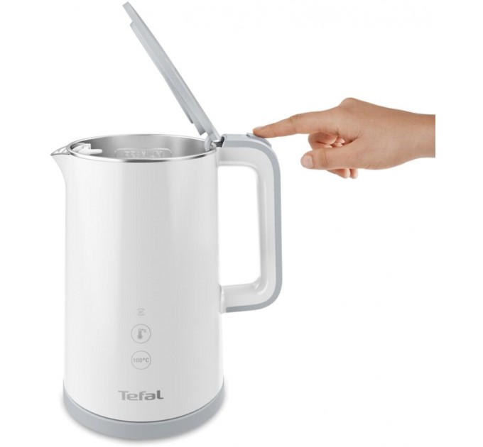 Електрочайник Tefal Sense kettle 1.7л, Strix, з подвійними стінками, 5 темп.реж, чорний