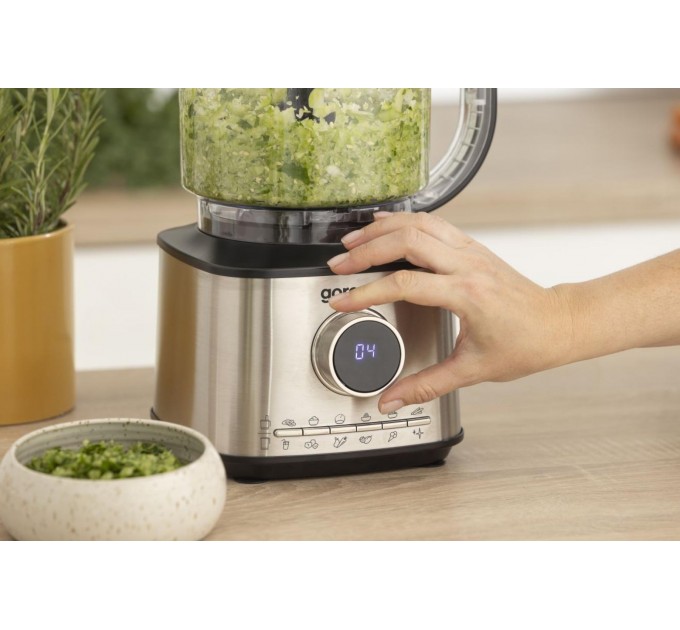 Кухонна машина Gorenje 1500Вт, чаша-пластик, корпус-метал/пластик, чорний