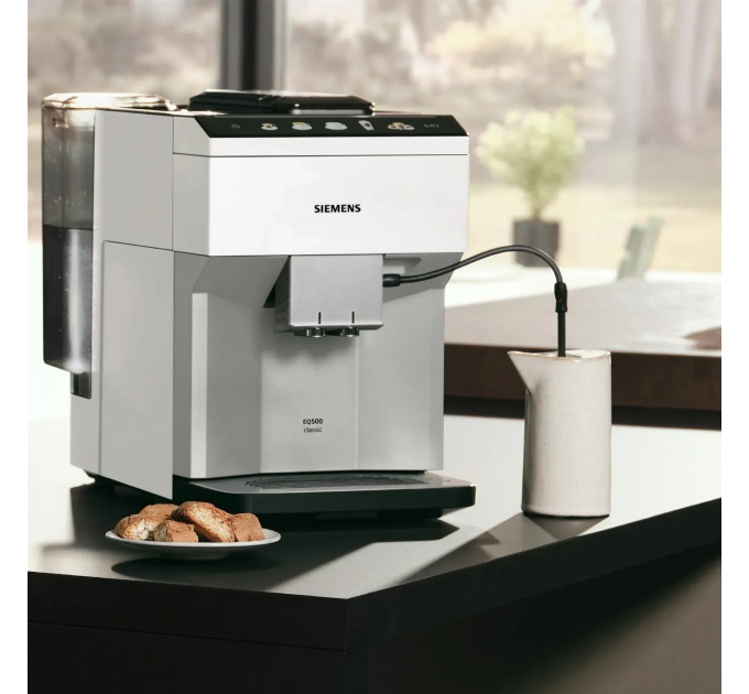 Кофемашина Siemens 1.9л, зерно + молоко, автомат.капучинатор, авторецептов - 10, белый