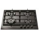 Варочная поверхность Whirlpool газ на стекле, 60см, чугун, конфорка с двойным рядом пламени, черный