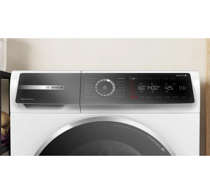 Пральна машина Bosch фронтальна, 9кг, 1400, A, 60см, дисплей, білий