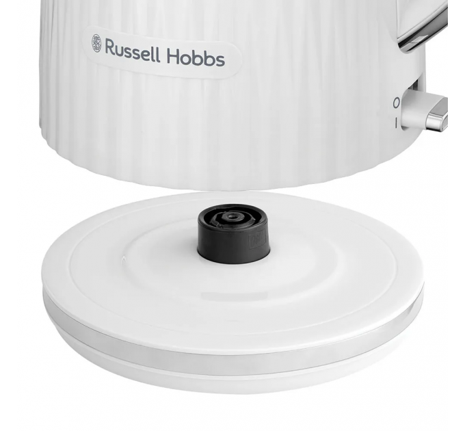 Электрочайник Russell Hobbs Eden, 1.7л, нержавеющая сталь, пластик, белый