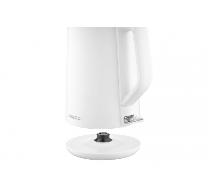 Электрочайник ARDESTO 1.5л, Strix, двойные стенки, глянец, белый