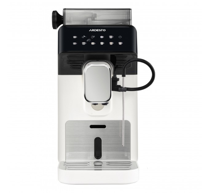 Кавомашина ARDESTO, 2л, зерно, автомат.капуч, дисплей, авторецептів -9, біло-чорний