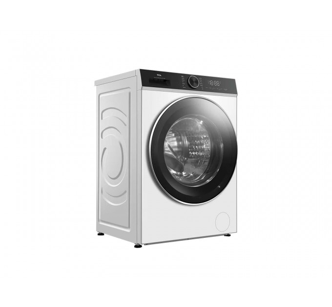 Стиральная машина TCL фронтальная, 8кг, 1400, A+++, 53см, дисплей, пар, инвертор, белый