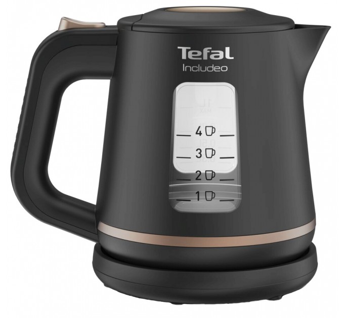 Электрочайник Tefal Includeo 1л, пластик, черный