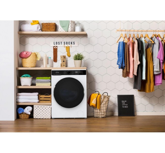 Прально-сушильна машина Gorenje фронтальна, 9(6)кг, 1400, A+, 55см, дисплей, інвертор, Wi-Fi, білий