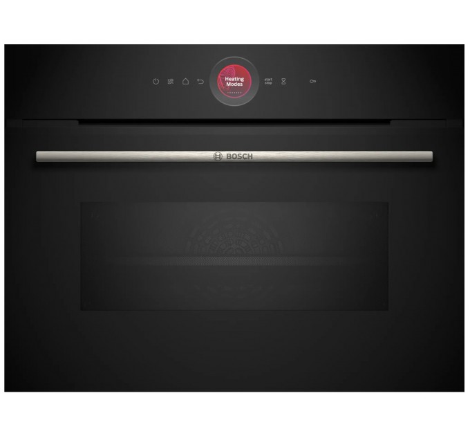 Духовой шкаф Bosch электрический компактный, 45л, A, дисплей, конвекция, ф-ция СВЧ, черный