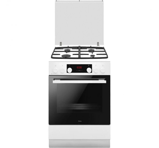 Плита Hansa комбинированная, 60х60см, 77л, чугун, газ контр., дисплей, белый