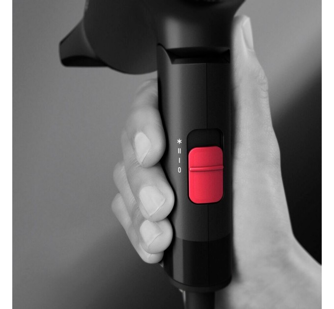 Фен Rowenta Karl Lagerfeld Express Style дорожный, 1600Вт, режимов-2, хол. обдув, складная ручка, черный