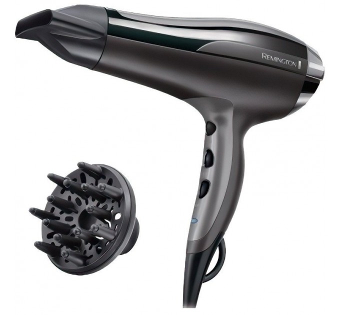 Фен Remington Pro-Air Turbo, 2400Вт, режимов-3, дифузор,турмалиновая иониз-я, хол. обдув, черный