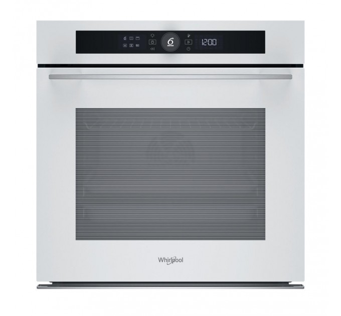 Духова шафа Whirlpool електрична, 73л, A+, дисплей, конвекція, піроліз, телескопічні напрямні, білий