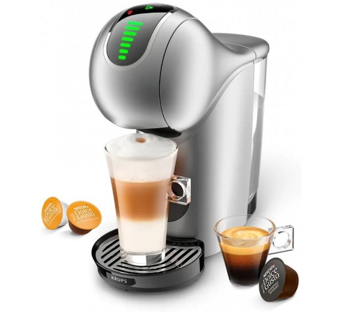 Кофеварка Krups капсульная Dolce Gusto Genio S Touch 0.8л, капсулы, сенсорное управление, серебристый