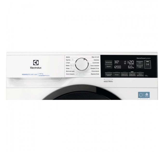 Стиральная машина Electrolux фронтальная, 6кг, 1200, A, 41см, дисплей, инвертор, белый