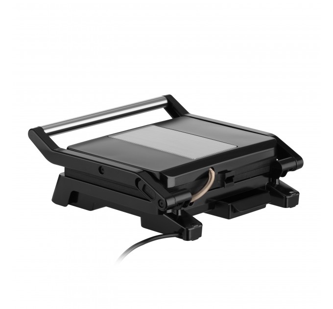 Гриль ARDESTO прижимной 1800Вт, раскрытие на 180°, металл, черно-серебристый